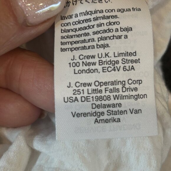 J. Crew White Seersucker Wide leg Drawstring Waist Coastal Beach Pants Size S - Picture 5 of 10